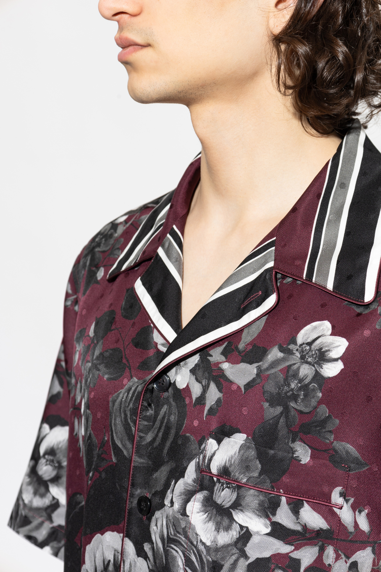 Dolce & Gabbana Silk shirt with floral motif | Men's | Vitkac